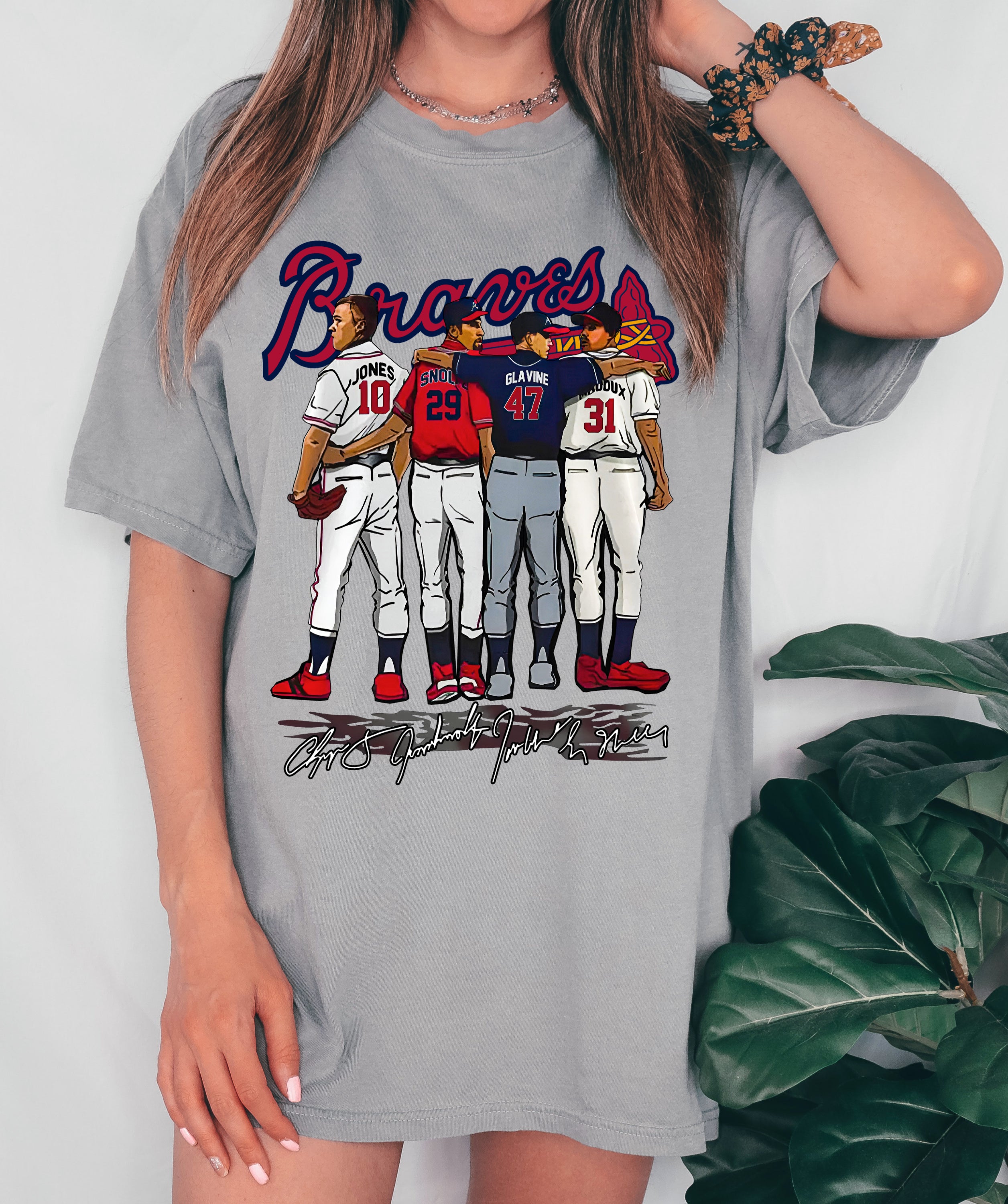 Braves Dream Team - 90's Edition Tee  Comfort Colors Shirt – Pink 