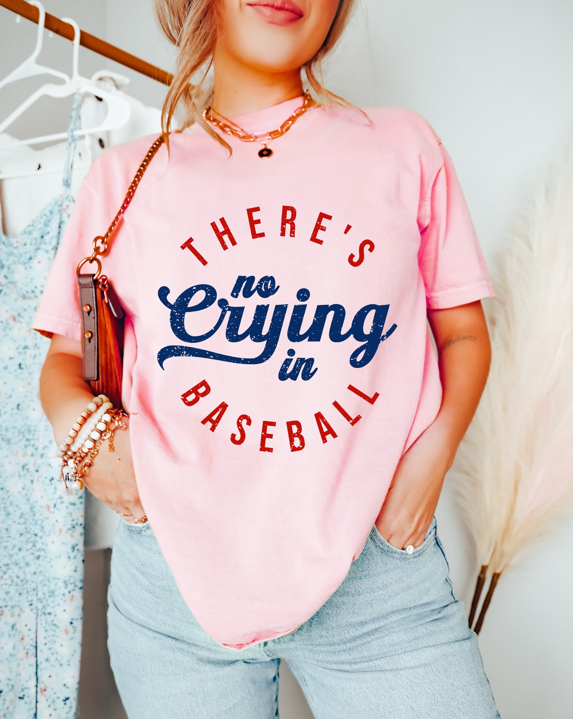 No Crying in Baseball Personalized T-Shirt<br>Choose Your Color<br>Youth  Med to Adult 4X<br>CURRENTLY NOT AVAILABLE DUE TO STAFFING ISSUES