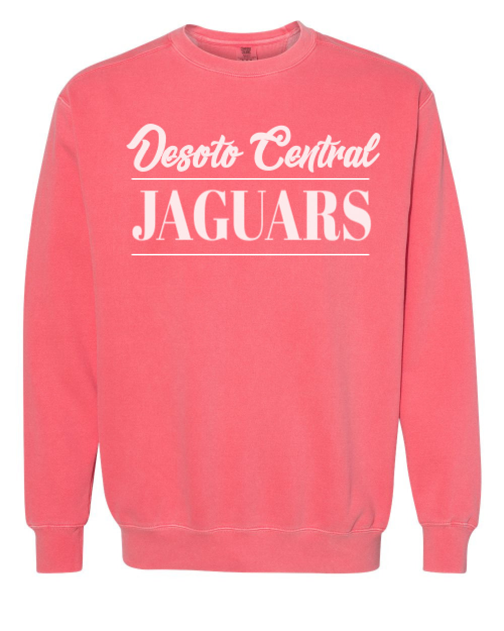 DeSoto Central Jaguars Comfort Colors Sweatshirts XL / Watermelon