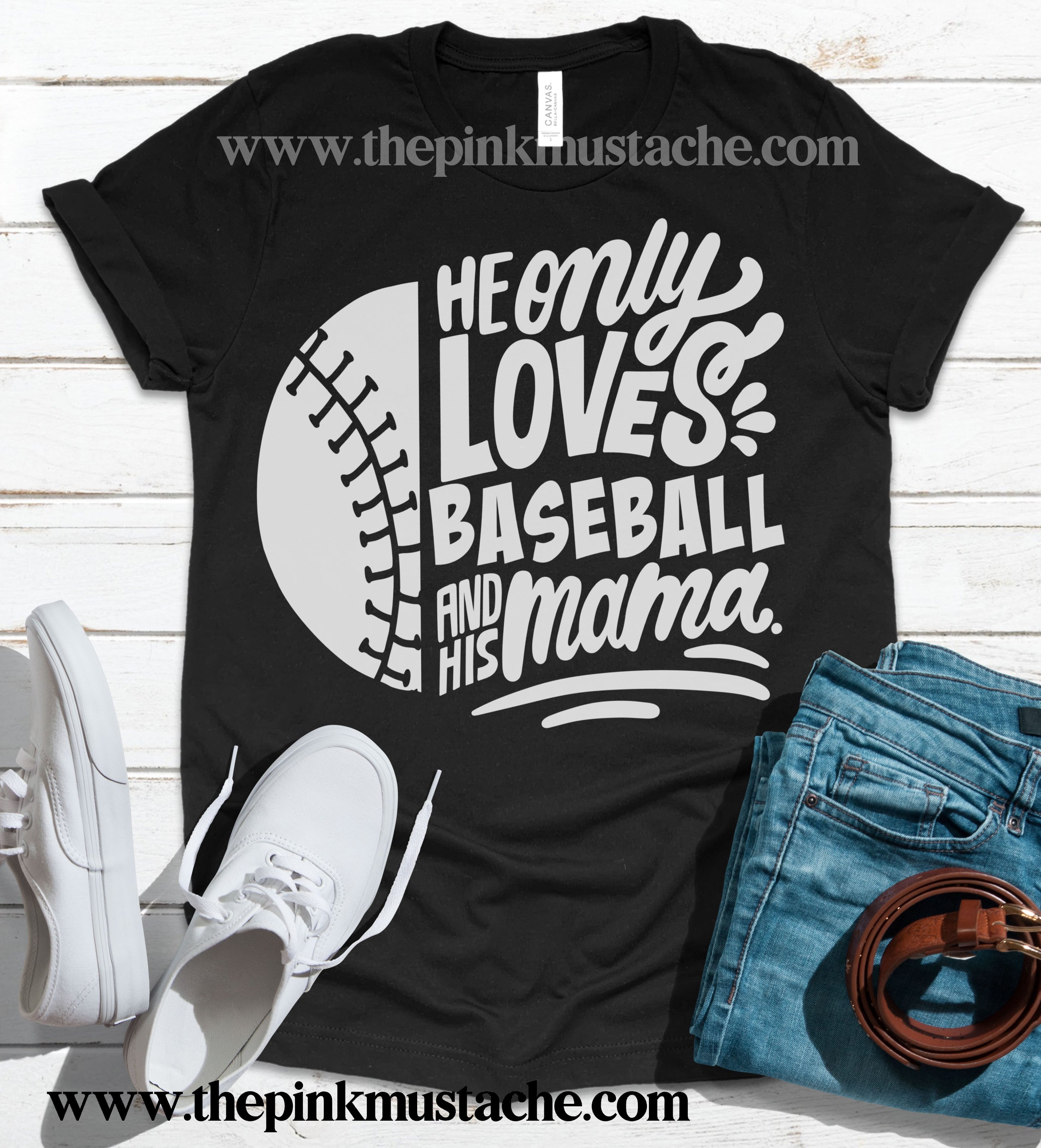 Baseball Mom| Bleached Stitch | T shirt