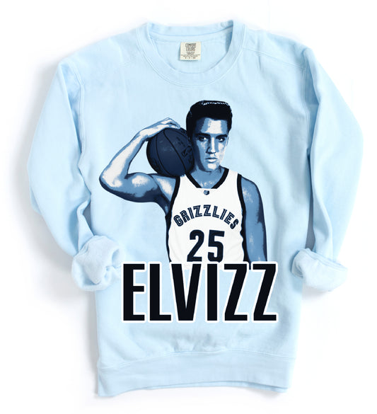 Comfort Colors Elvizz Memphis Sweatshirt/ Youth and Adult Sizes Grizzlies