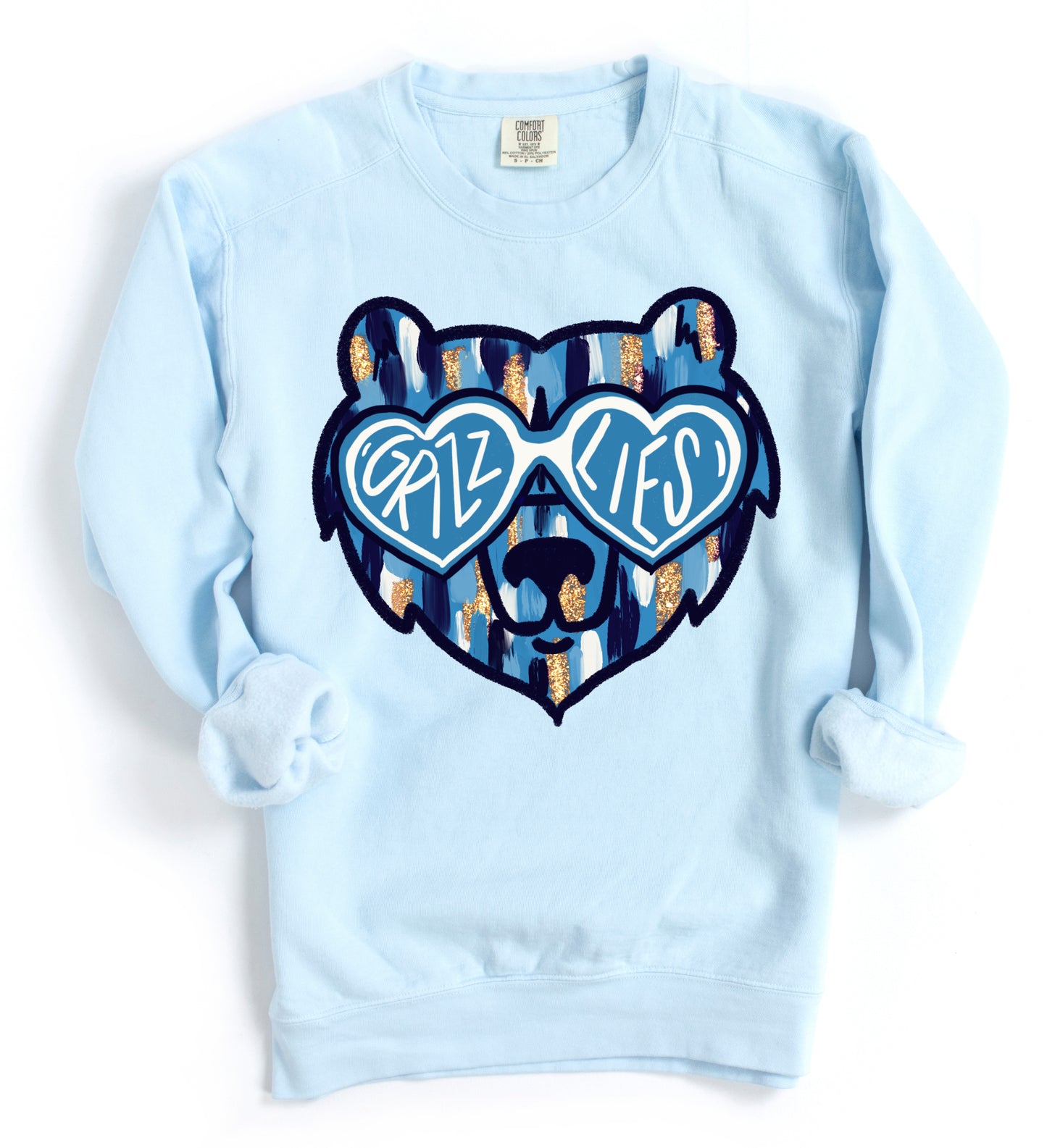 Comfort Colors Memphis Grizzles Sweatshirt/ Adult Sizes Grizzlies