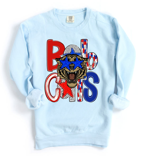 Comfort Colors or Gildan Bobcats Sweatshirt/ Adult Sizes