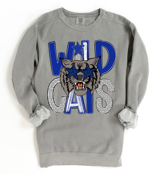 Comfort Colors or Gildan Wildcats Sweatshirt/ Adult Sizes