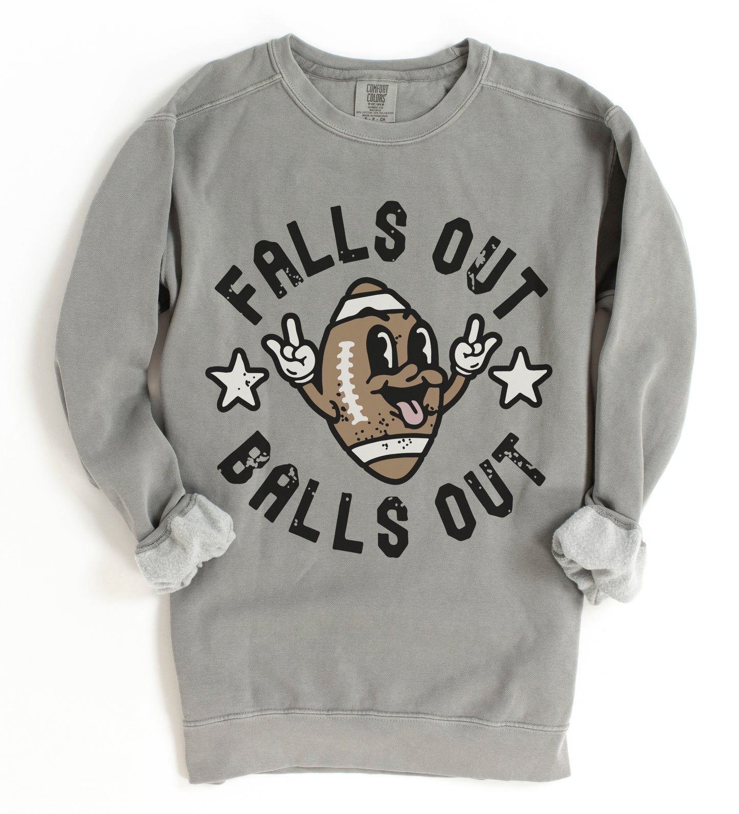 Comfort Colors or Gildan Sweatshirt/ Falls Out Balls Out Football Funny Sweatshirt / Football Mom