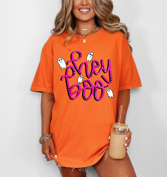 Comfort Colors Hey Boo Shirt/ Adult Comfort Color Sizes and Youth Bella Sizes