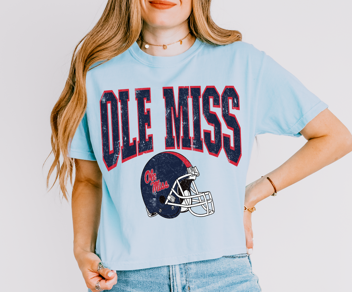 Ole Miss Crop - Comfort Colors Cropped Tee/ Adult Sizes