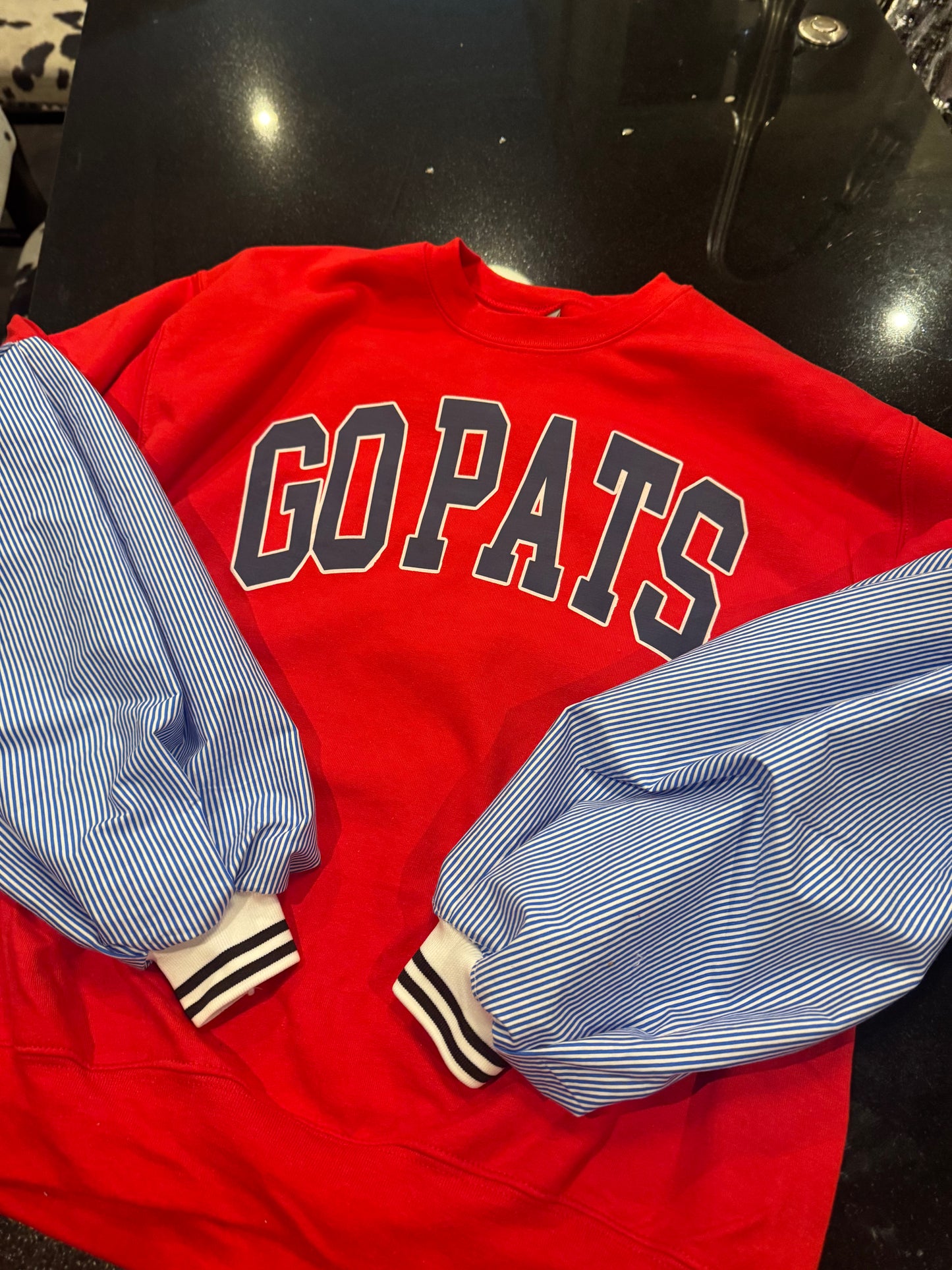 StASH Apparel - Custom Go Pats Drop Shoulder Sweatshirt