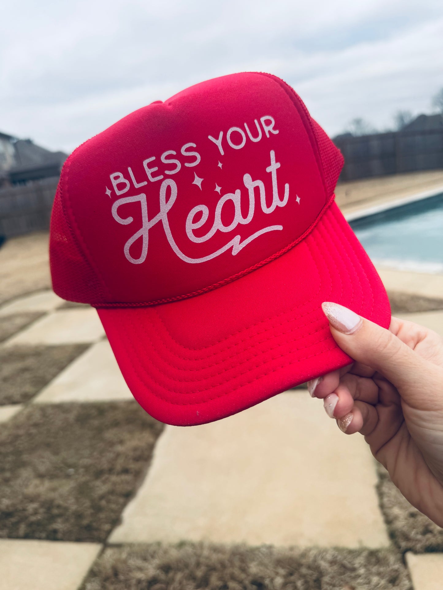 Otto Bless Your Heart Red Trucker Hat