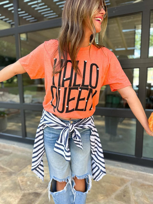 Comfort Colors or Bella Canvas Halloqueen Halloween Shirt/ Youth and Adult Sizes