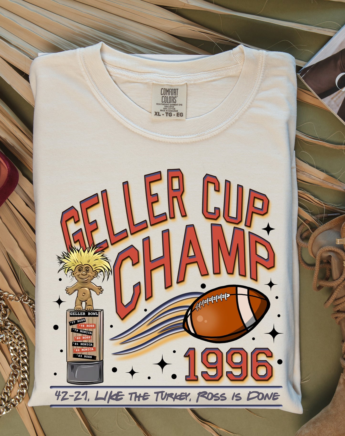 Comfort Colors or Bella Canvas Geller Cup Champ Shirt/ Ross Is Done/ Friends Thanksgiving Shirt