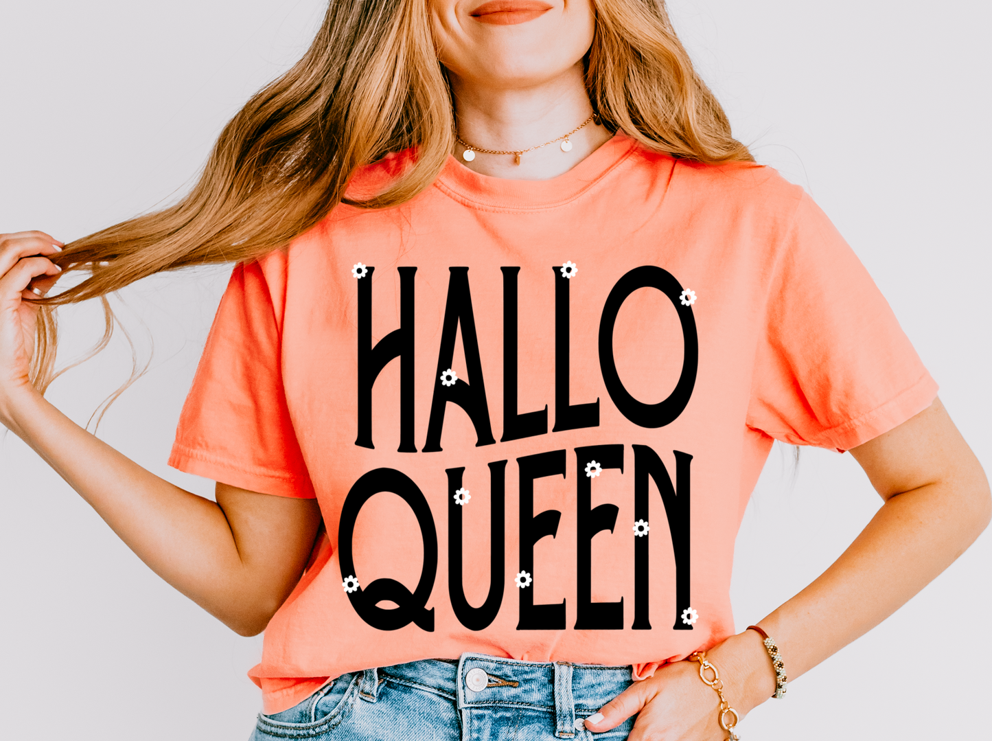 Cropped Comfort Colors Halloqueen Shirt/ Adult Sizes/ Halloween shirt