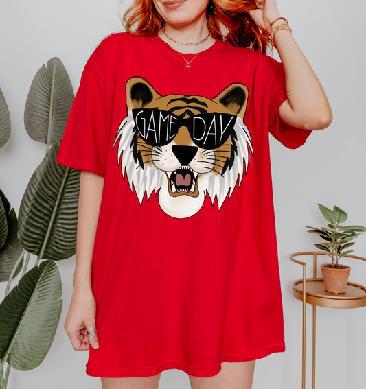 Comfort Colors or Bella Tigers Game Day Mascot Tee /Luverne Tigers Shirt/ Youth and Adult Sizes