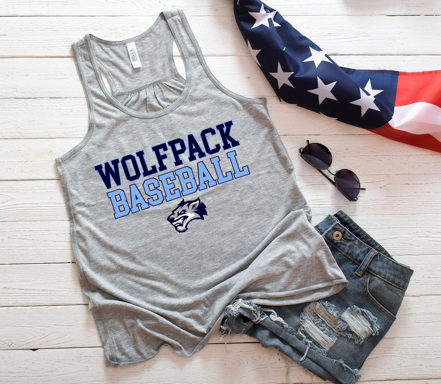 Wolfpack Baseball Flowy Tank