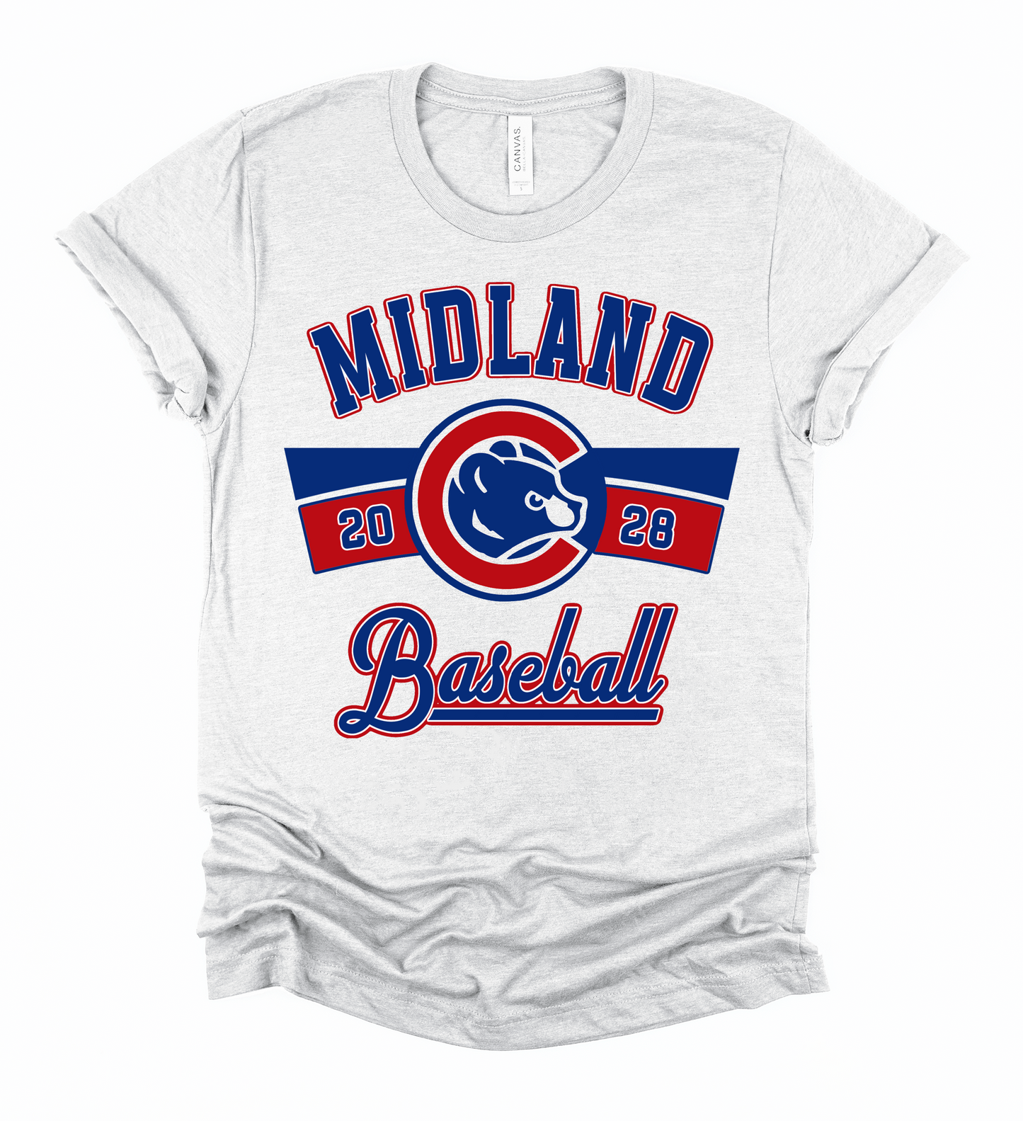 Bella Canvas Midland Cubs Shirt in Ash