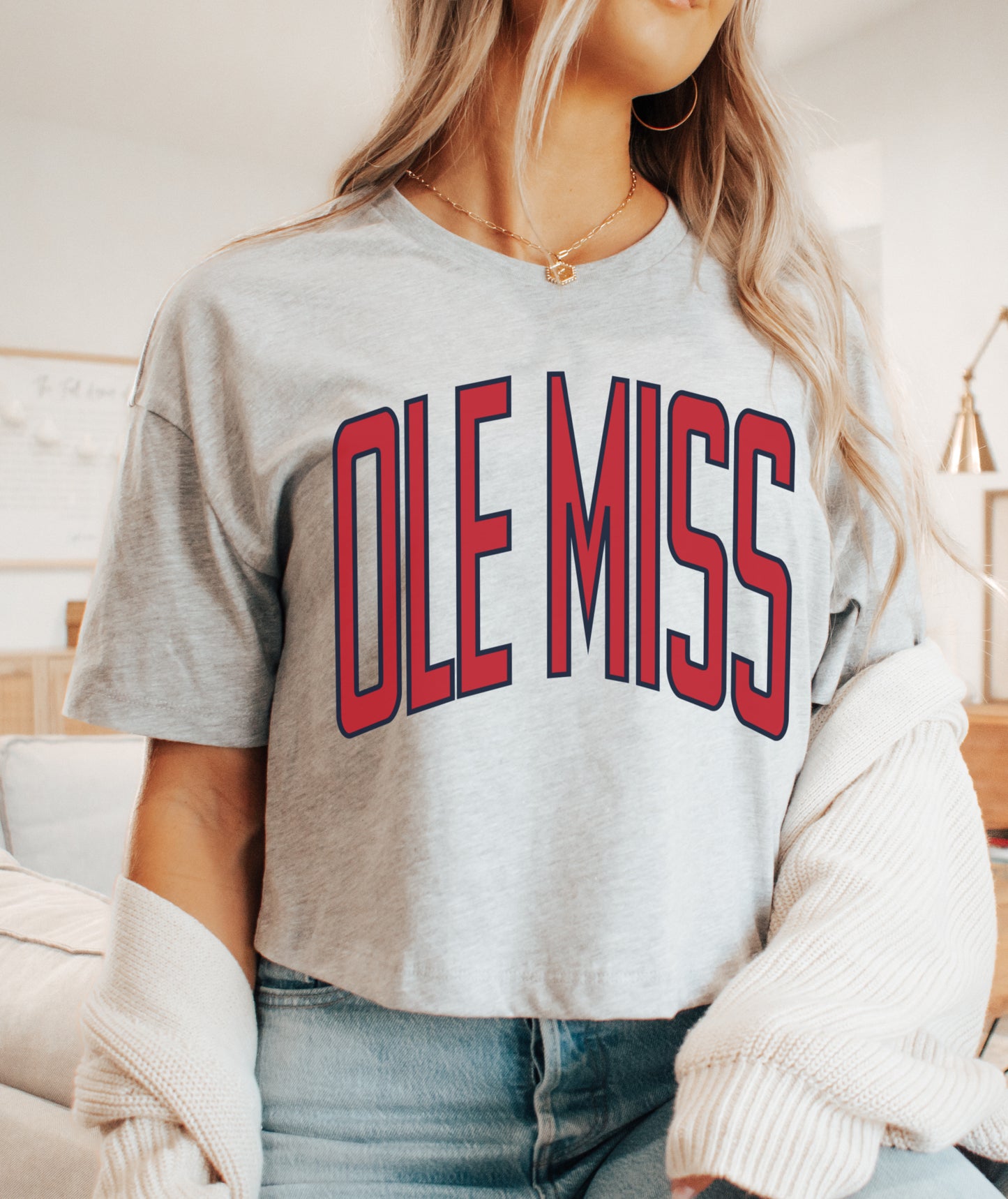 Ole Miss Crop - Bella Canvas Cropped Tee/ Spirit Drop