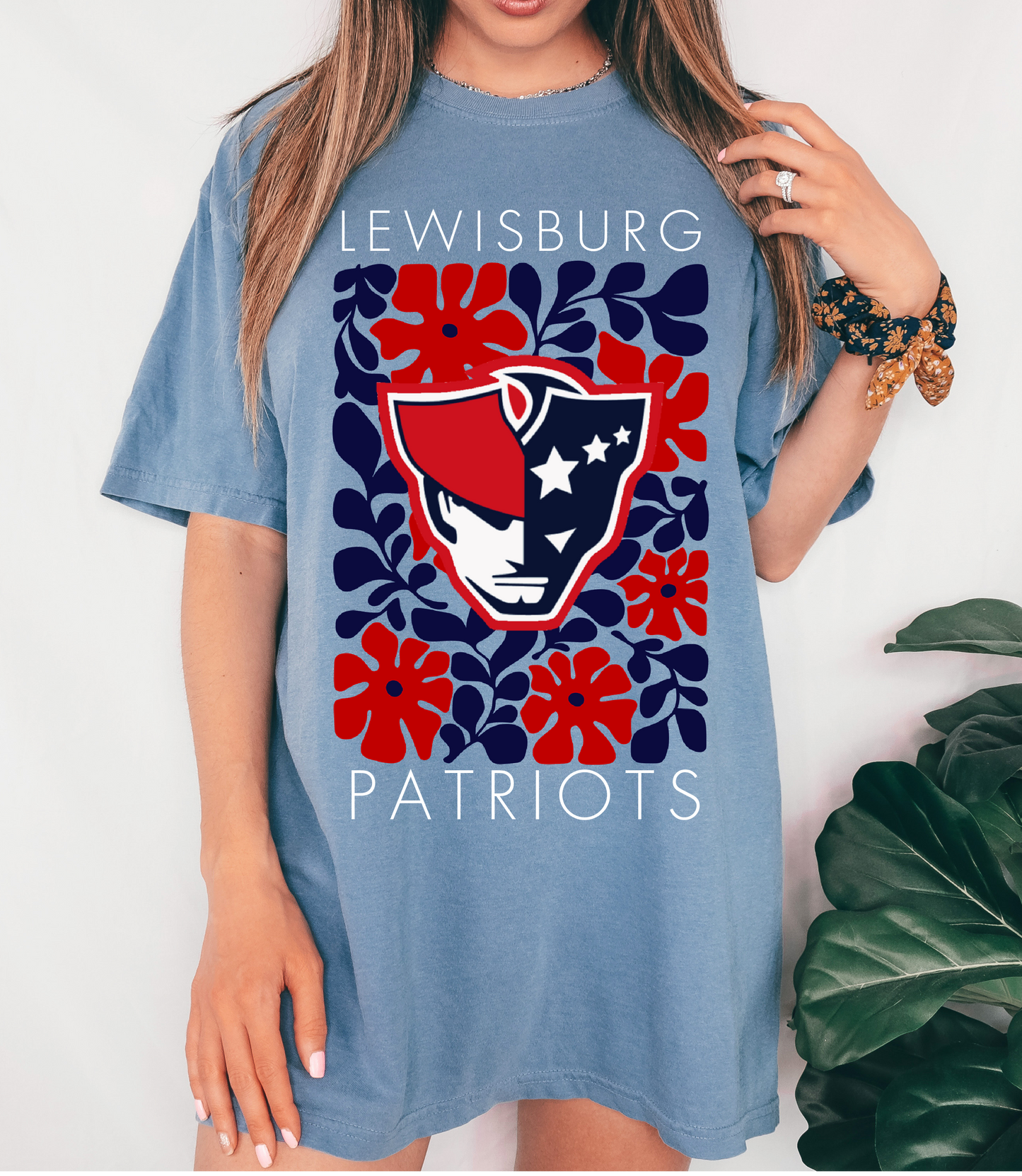 Comfort Colors Pats (Patriots) Lewisburg Shirt / Youth and Adult Sizes/ Lewisburg -Desoto County Schools