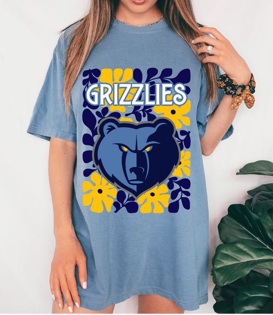 Grizzlies Comfort Colors Tee/ Spirit Drop/ Youth and Adult Sizes / Memphis