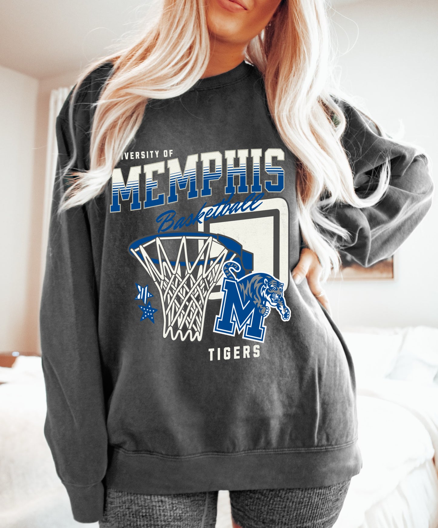 Comfort Colors, Bella or Gildan Memphis Tigers Sweatshirt/ Youth and Adult Memphis Tigers Sweatshirt/ U of M Sweatshirts