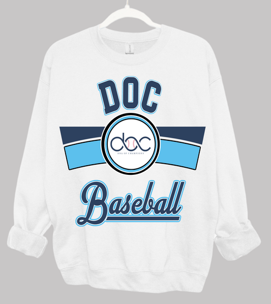 DOC Baseball Sweatshirt/ Gildan, Comfort Colors, or Bella Brand