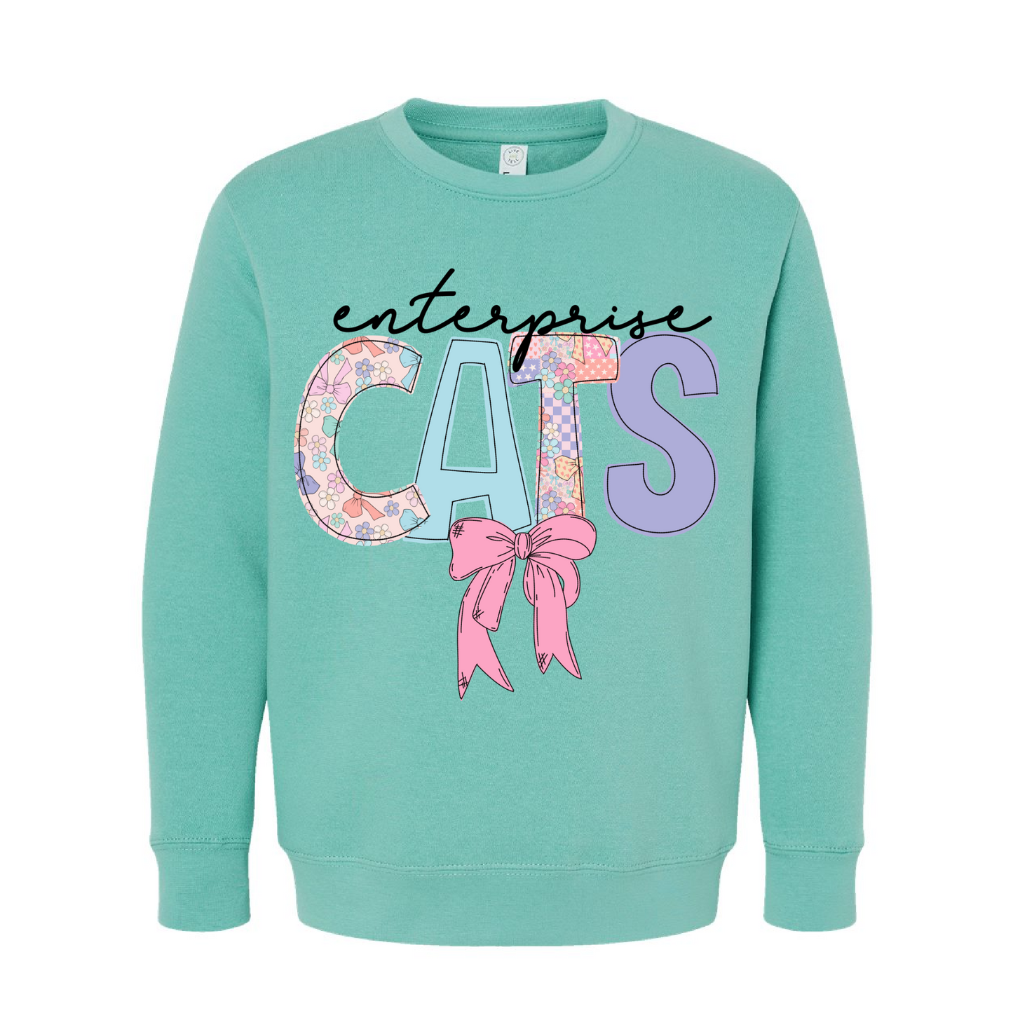 Enterprise Cats Bow Sweatshirt - Youth and Adult Sizes (Multiple Colors)