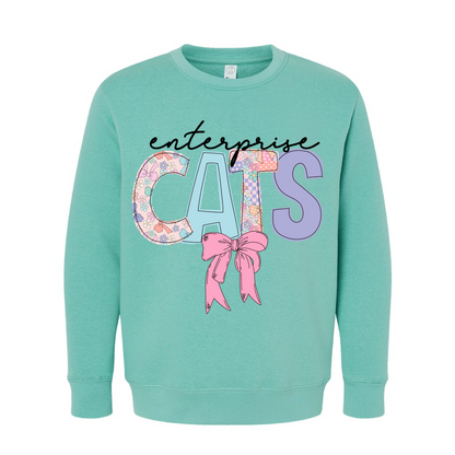 Enterprise Cats Bow Sweatshirt - Youth and Adult Sizes (Multiple Colors)