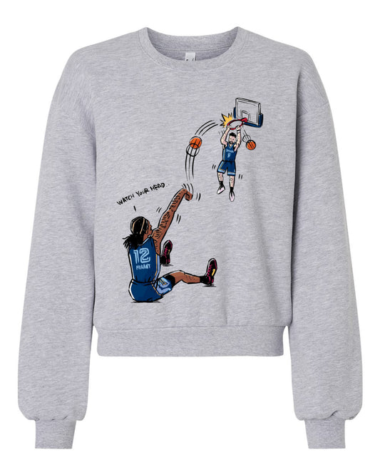 Cropped Balloon Sleeve Ja Lob Grizzlies Sweatshirt/ Adult Memphis  Basketball Sweatshirts/ Grizz Sweatshirt