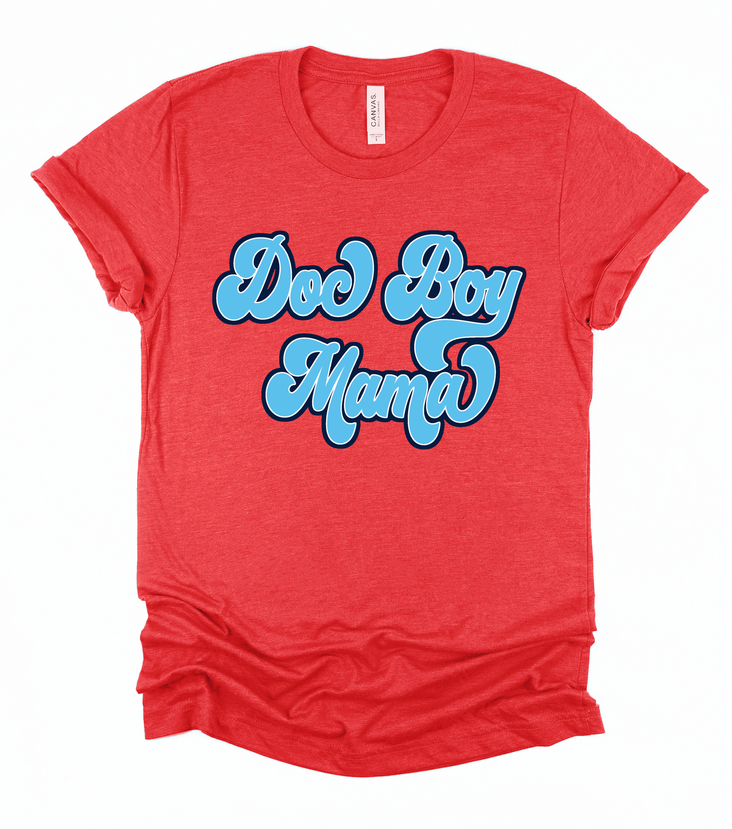 Bella Canvas or Comfort Colors DOC Boy Mama Baseball Tee/ Youth and Adult Sizes - Red/Blue