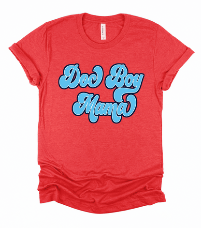 Bella Canvas or Comfort Colors DOC Boy Mama Baseball Tee/ Youth and Adult Sizes - Red/Blue