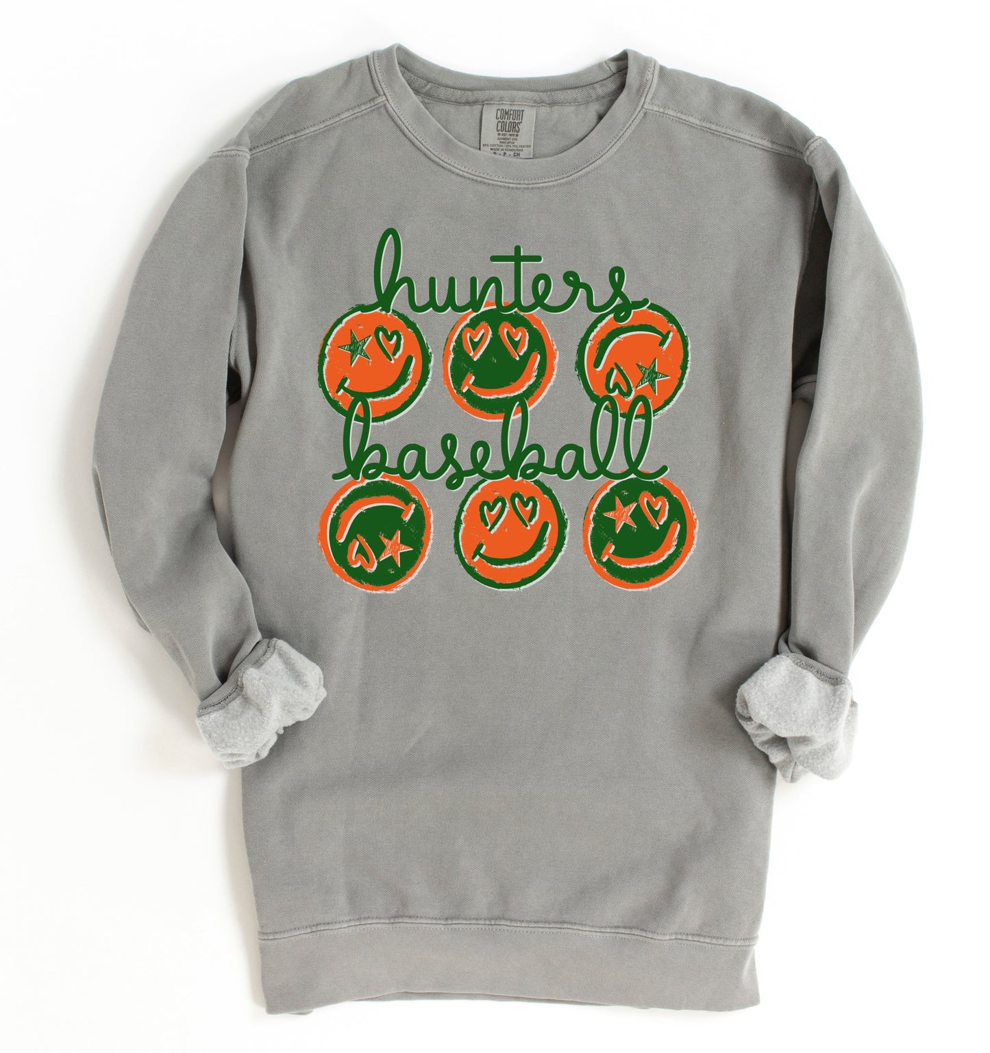 Hunters Baseball Sweatshirt/ Gildan or Comfort Colors Brand/ Youth and Adult Sizes