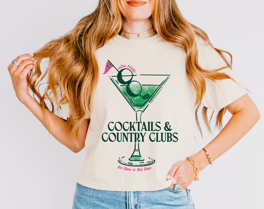 Cropped Cocktails and Country Clubs Shirt