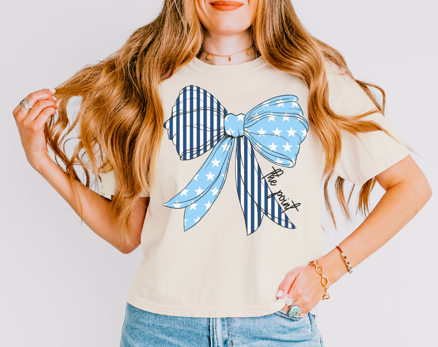 Cropped The Point Bow Shirt