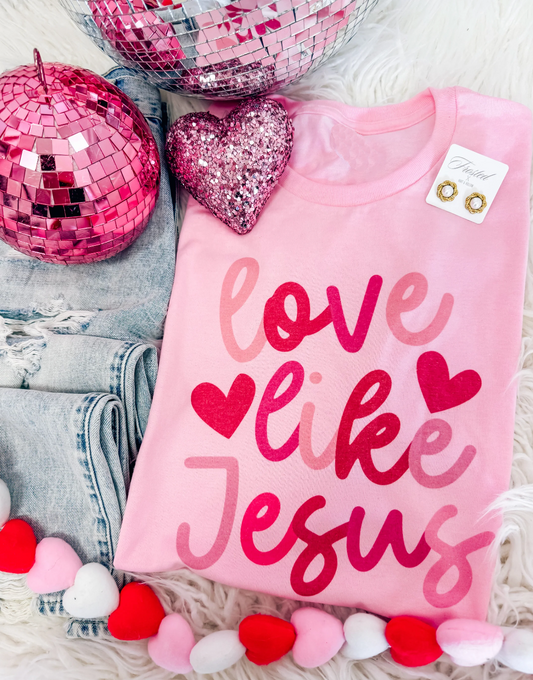 Comfort Colors or Bella Love Like Jesus Shirt / Youth and Adult Sizes/ Valentines/ Gift for Her