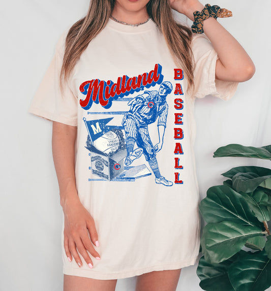 Comfort Colors or Bella Canvas Midland Cubs Vintage Baseball Tee