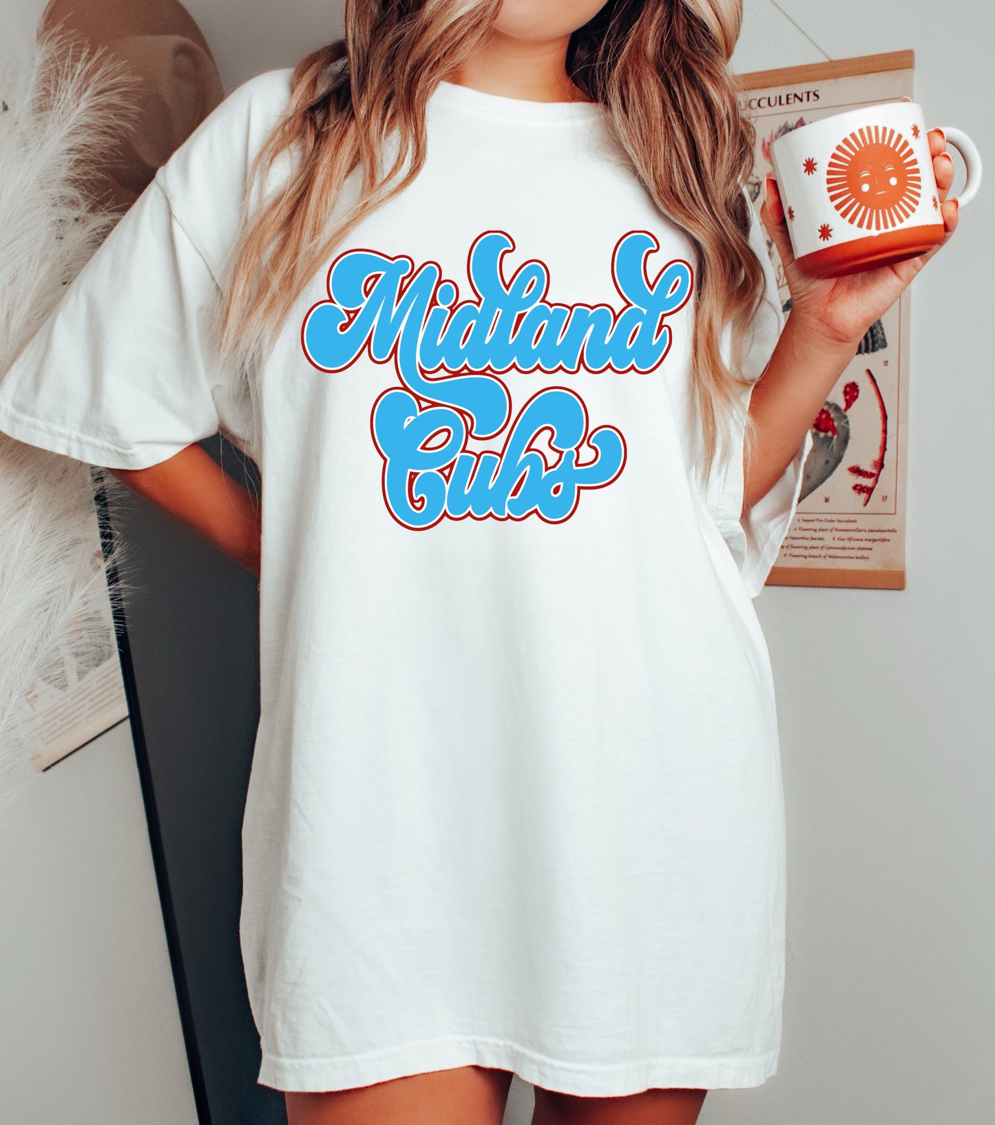 Pink Mustache Boutique Bella Canvas or Comfort Colors Midland Cubs Shirt in Script/ Youth or Adult Sizes Adult 3XL / Bella Canvas