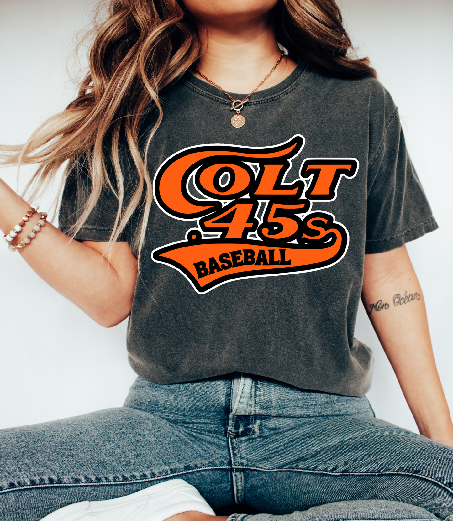 Comfort Colors or Bella Canvas Colt 45 Baseball Shirt/ Youth and Adult Sizes