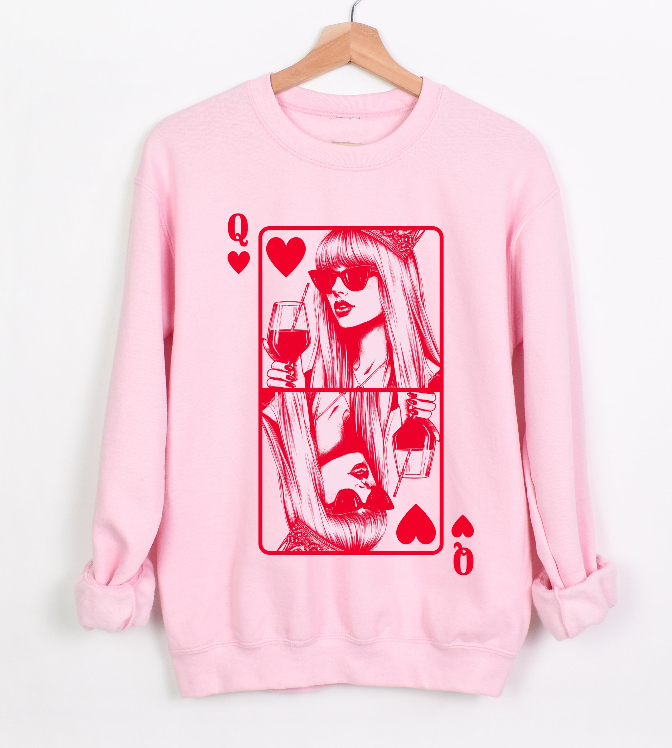 Queen of heart sweatshirt hot sale