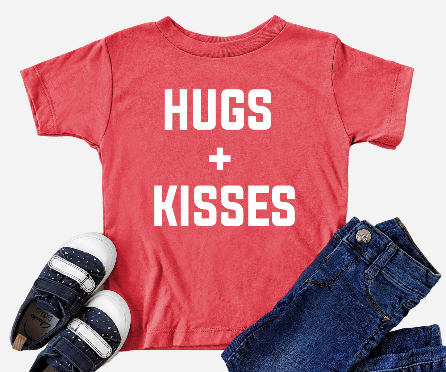 Bella Hugs and Kisses Valentines Shirt  - available in 2T- 3XL