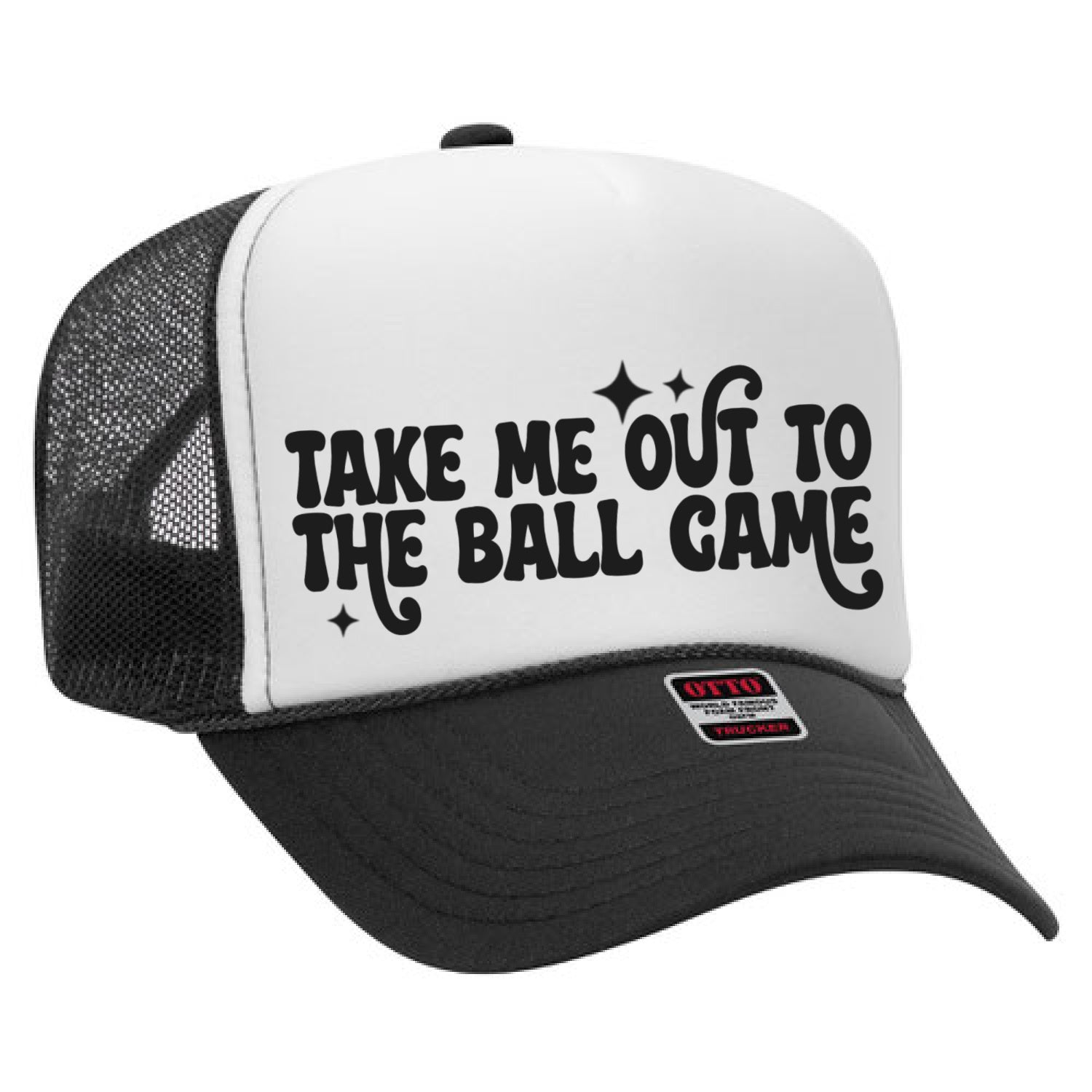 Take Me Out To The Ball Game Trucker – Pink Mustache Boutique