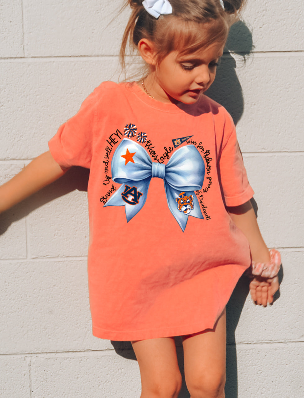 Auburn Watercolor Bow War Eagle Tee/ Comfort Colors or Bella Canvas / Youth and Adult Sizes