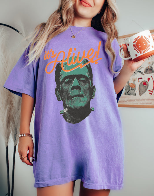 Bella or Comfort Colors It's Alive Frankenstein Shirt/ Adult and Youth Sizes / Halloween