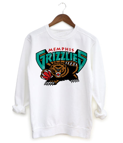 Youth and Adult Grizzlies Throwback Sweatshirts/ Gildan or Bella Canvas Sweatshirt