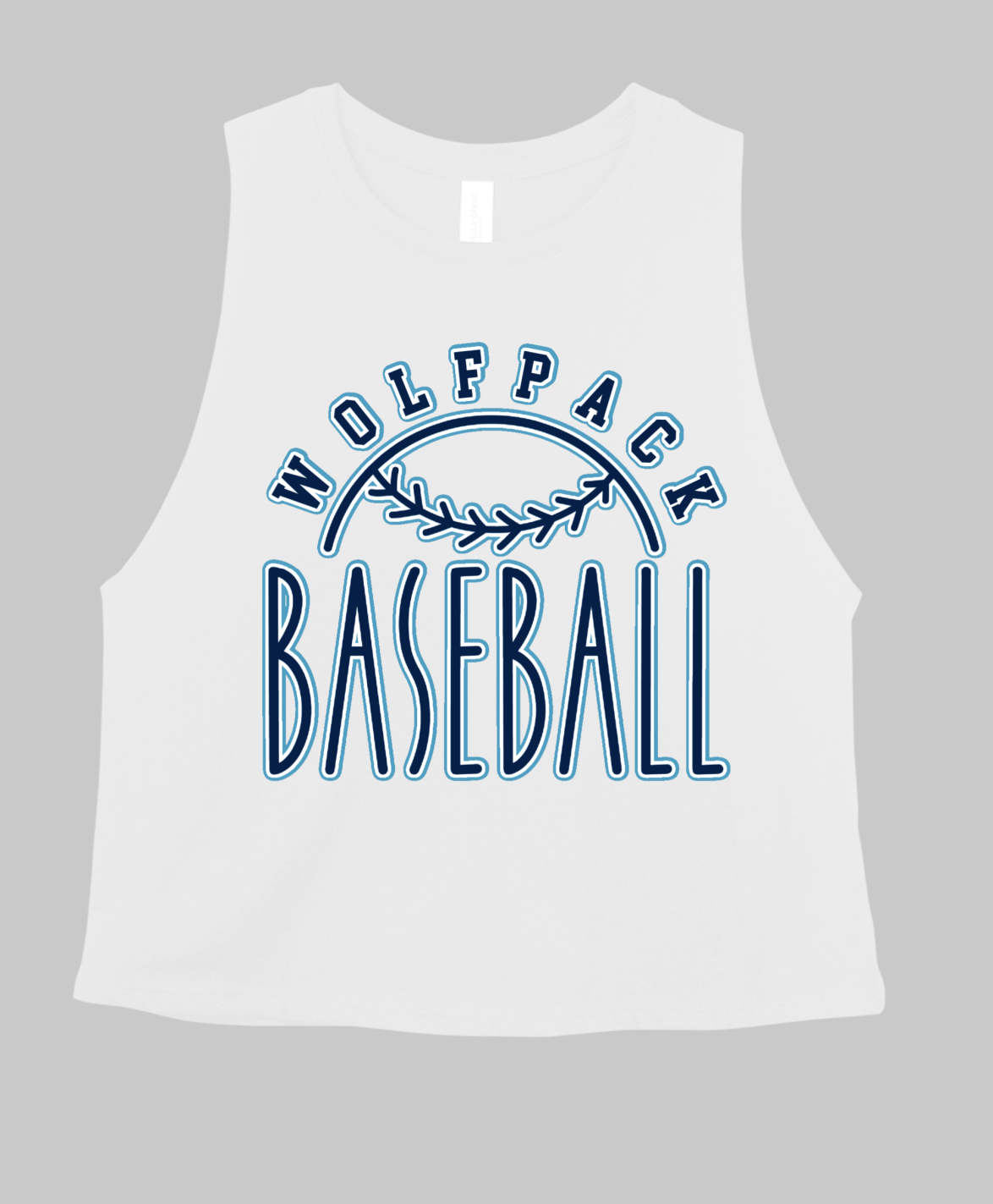 Wolfpack Baseball Cropped Tank