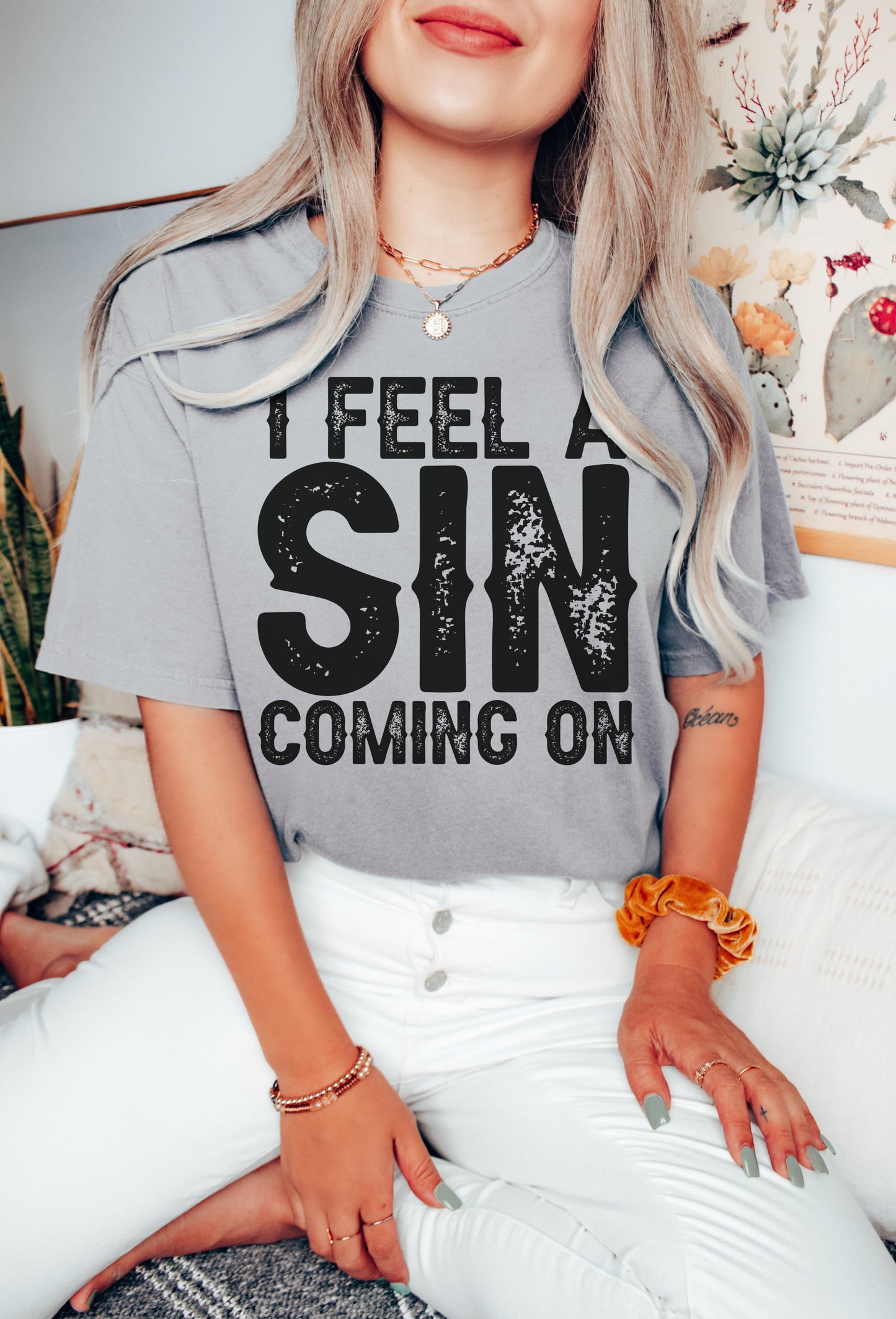 Comfort Colors I Feel A Sin Coming On Shirt / Country Western Music Tee