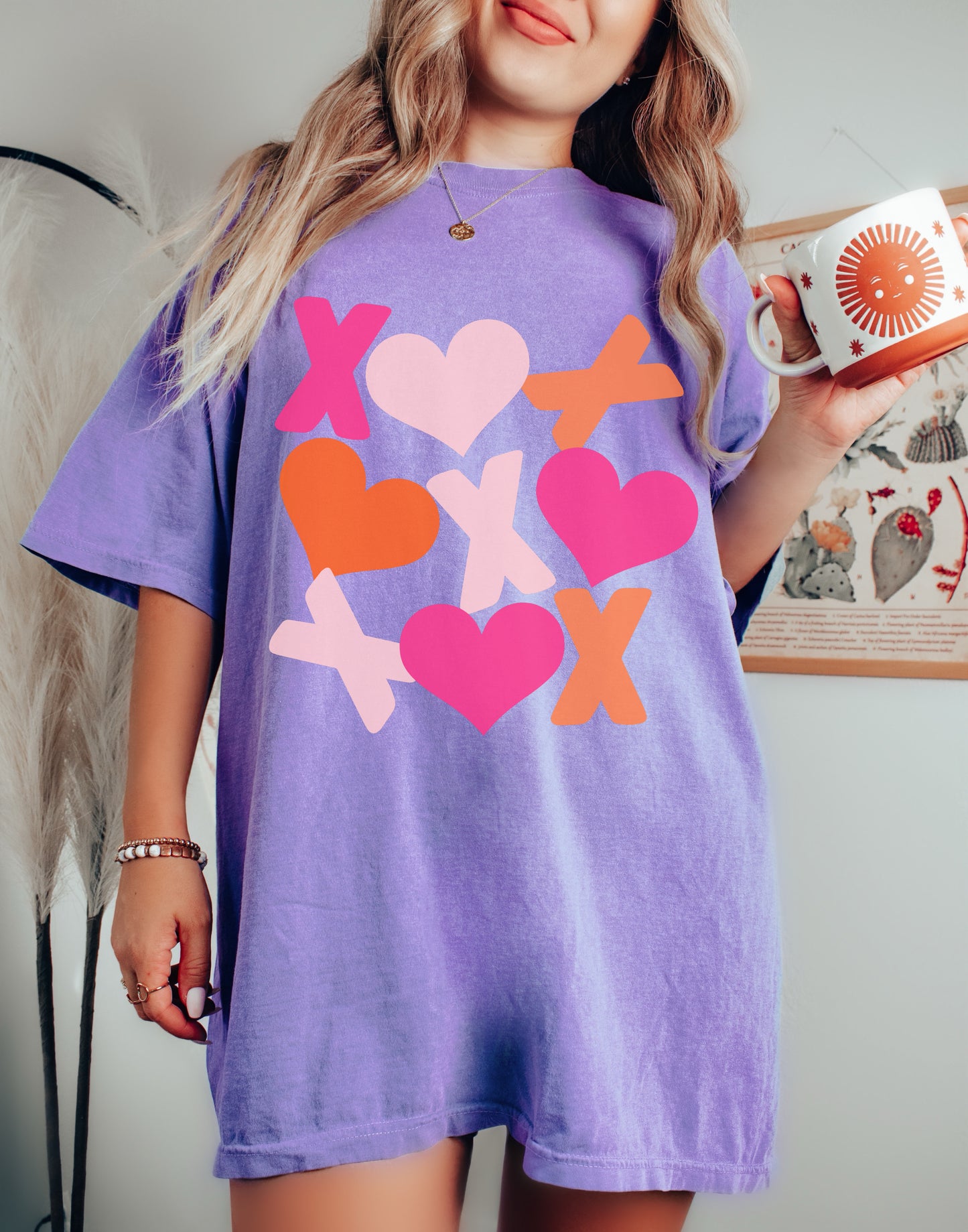 Bella or Comfort Colors XOXO - Hearts and X's Valentines Day Retro Unisex Shirt/ Valentine's Shirt/ Valentines Day Tee