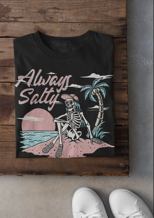 Funny Always Salty Softstyle Tee/ Toddler, Youth, and Adult Sizes