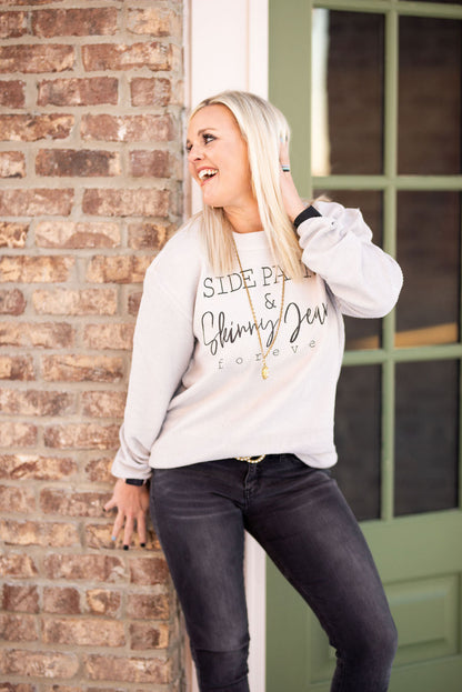 Side Parts and Skinny Jeans Retro Vibes Sweatshirt / Millennial Mom Life/ Western Vintage Style Sweater -Funny Millennial Sweatshirt