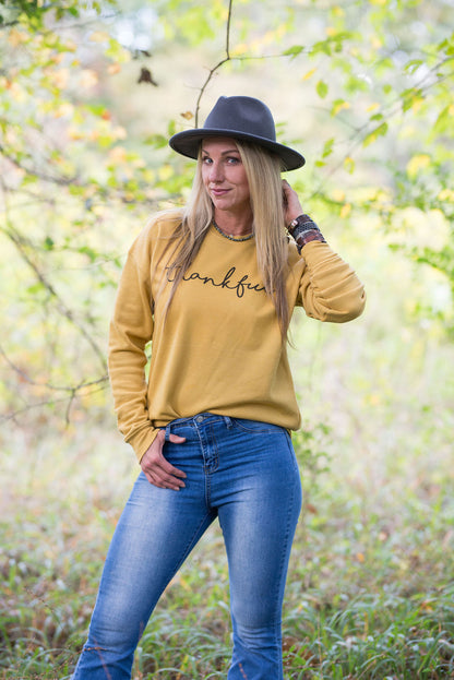 BELLA CANVAS Thankful Fall Sweatshirts/ Unisex sized Sweatshirts/ DTG printed Quality Soft Sweatshirts