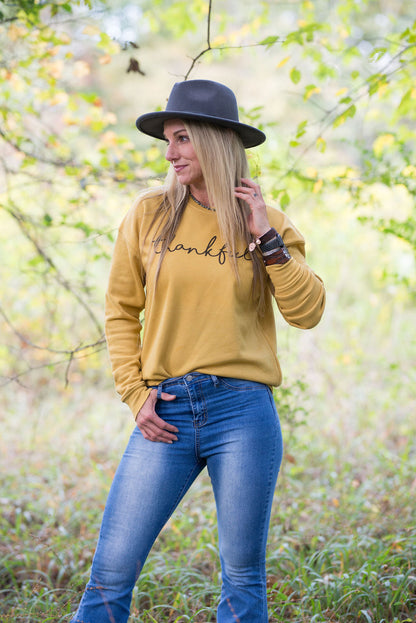 BELLA CANVAS Thankful Fall Sweatshirts/ Unisex sized Sweatshirts/ DTG printed Quality Soft Sweatshirts