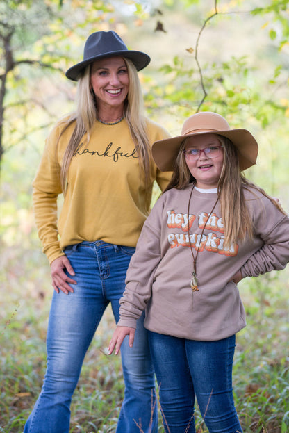 BELLA CANVAS Thankful Fall Sweatshirts/ Unisex sized Sweatshirts/ DTG printed Quality Soft Sweatshirts